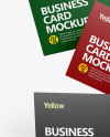 Paper Business Cards Mockup