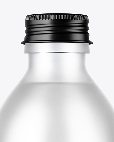 Frosted Glass Water Bottle Mockup