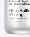 Frosted Glass Water Bottle Mockup