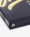 Glossy Pizza Box Mockup - Halfside View (high-angle shot)