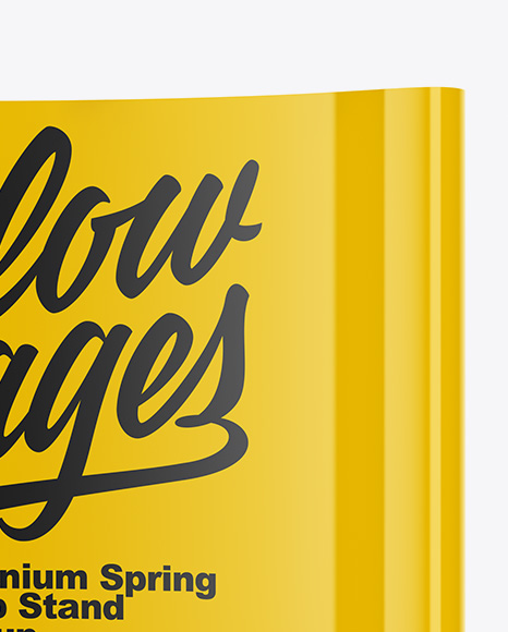 Glossy Spring Pop Up Stand Mockup