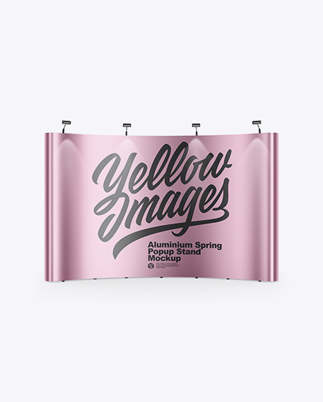 Metallic Spring Pop Up Stand Mockup