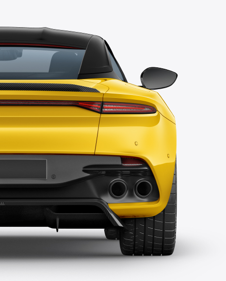 Sport Car Mockup - Back View