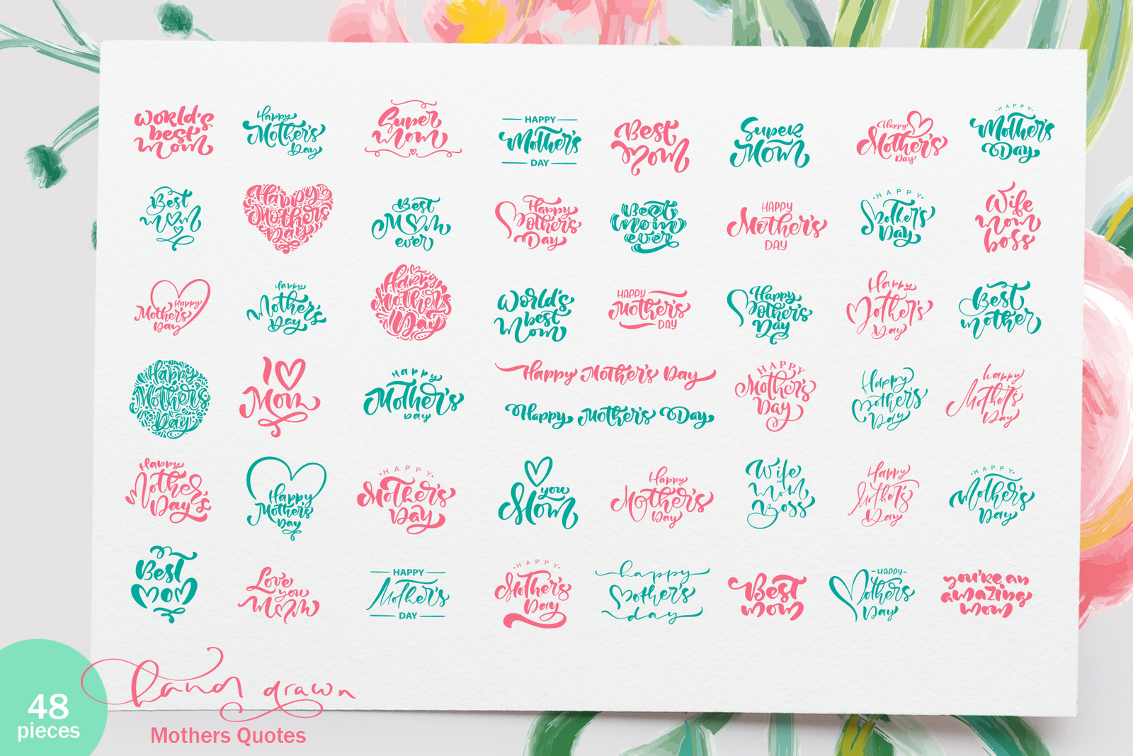 Happy Mother`s Day Vector Flower SVG Happy Mother`s Day Vector Flower SVG