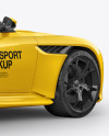 Sport Car Mockup - Back Half Side View