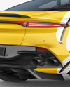 Sport Car Mockup - Back Half Side View