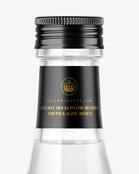 Clear Glass Vodka Bottle Mockup