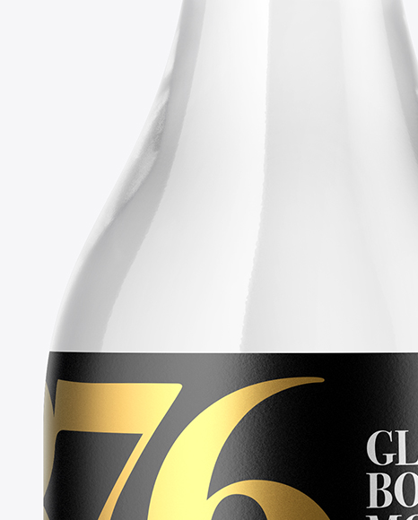 Clear Glass Vodka Bottle Mockup