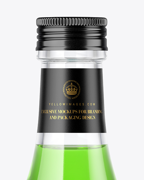 Clear Glass Bottle Mockup