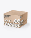 Kraft Paper Box Mockup - Half Side View