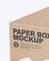 Kraft Paper Box Mockup - Half Side View