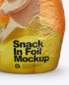 Snack In Foil Wrap Mockup