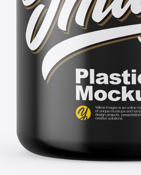 Glossy Plastic Jar Mockup