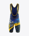 Men&#039;s Cycling Bib Shorts Mockup (Front View)