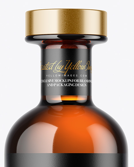 Amber Glass Bottle Mockup Amber Glass Bottle Mockup