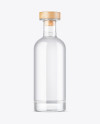 Clear Glass Vodka Bottle Mockup