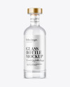 Clear Glass Vodka Bottle Mockup