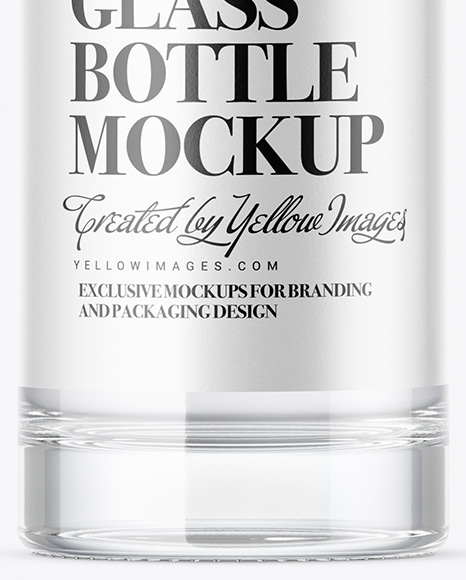 Clear Glass Vodka Bottle Mockup