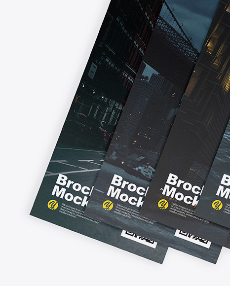 Four Brochures Mockup