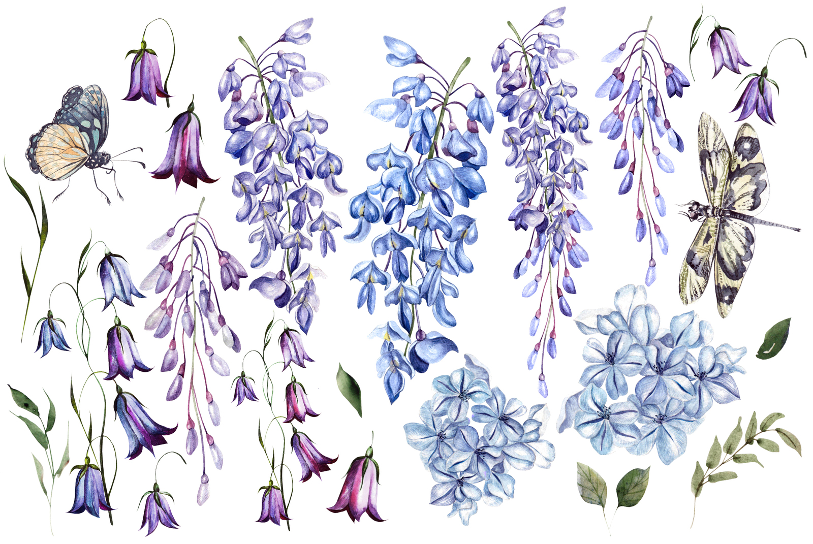 Watercolor SPRING FLOWERS Watercolor SPRING FLOWERS