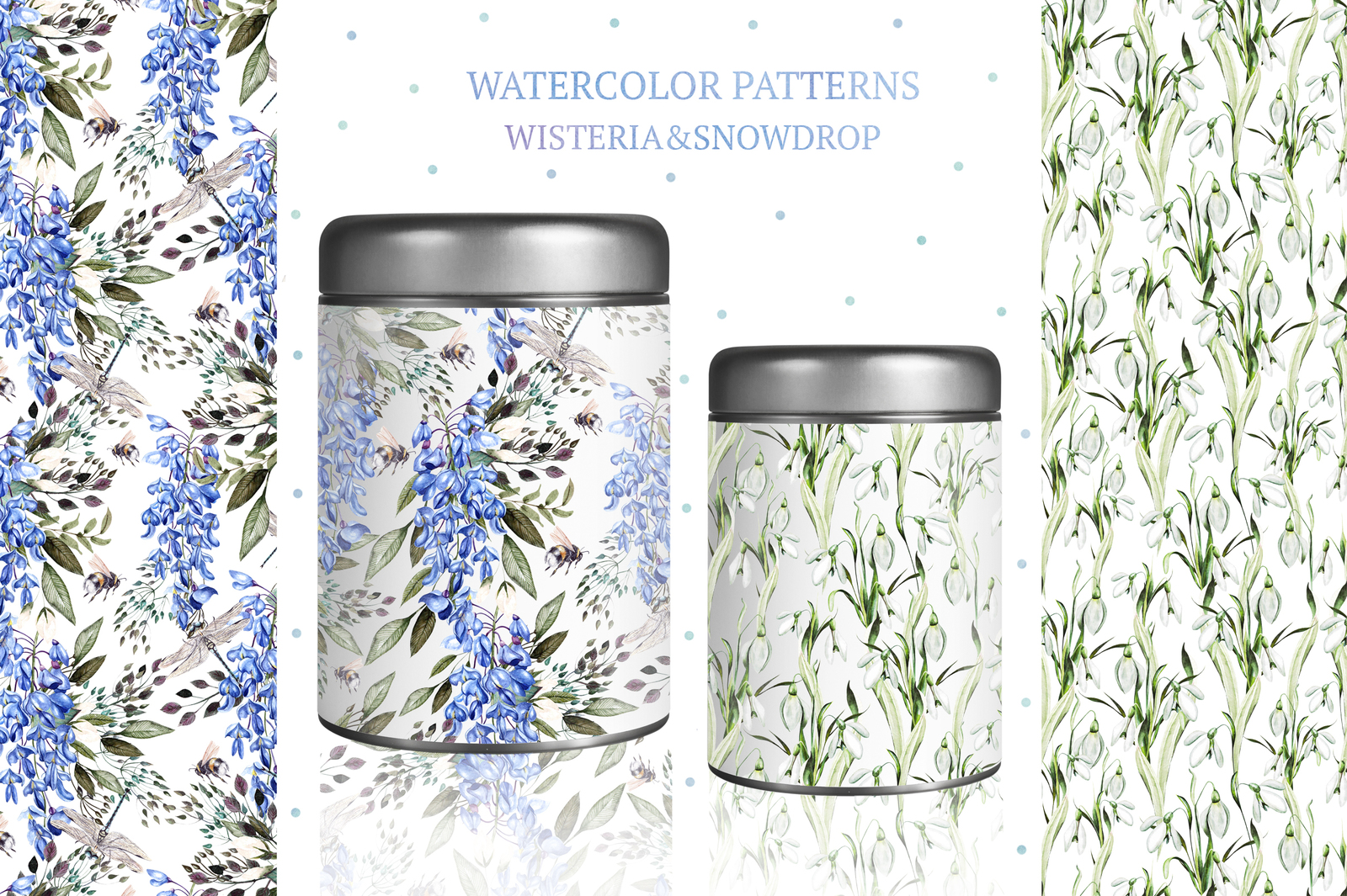 Watercolor SPRING FLOWERS Watercolor SPRING FLOWERS