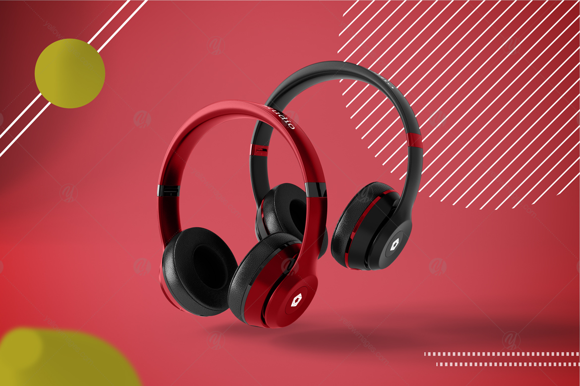 Abstract Headphones Mockup Abstract Headphones Mockup