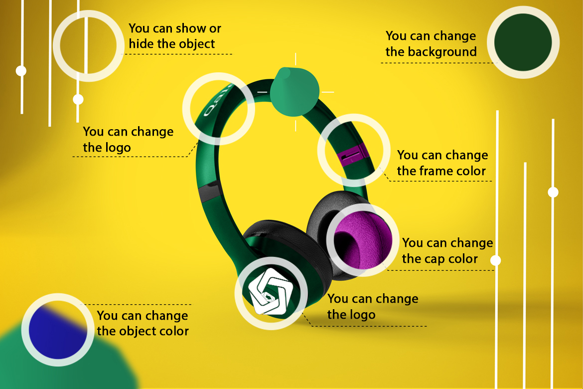 Abstract Headphones Mockup Abstract Headphones Mockup