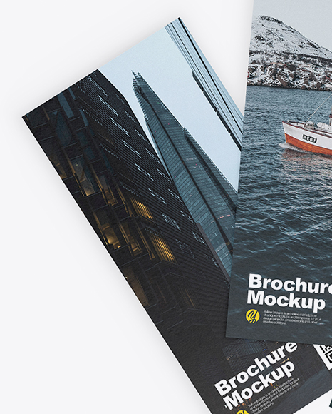 Three Textured Brochures Mockup