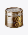 30g Metallic Jar With Clear Glass Window Mockup (high-angle view)