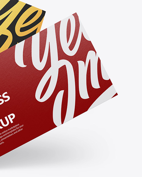 Paper Business Cards Mockup