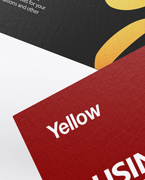 Paper Business Cards Mockup