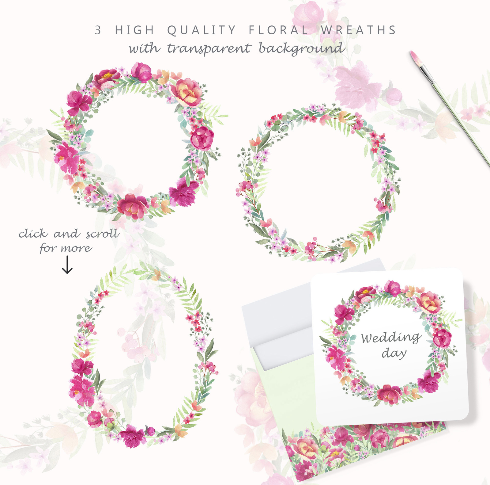 More Peonies Flower Graphic Set