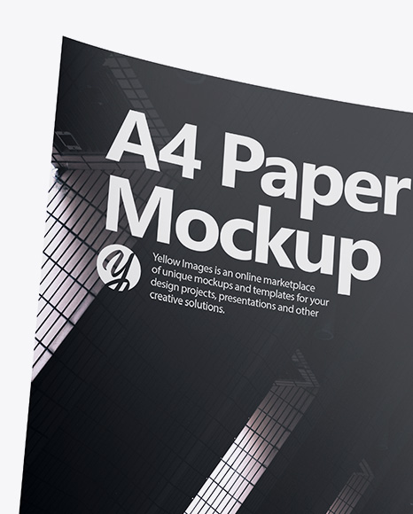 A4 Paper Mockup