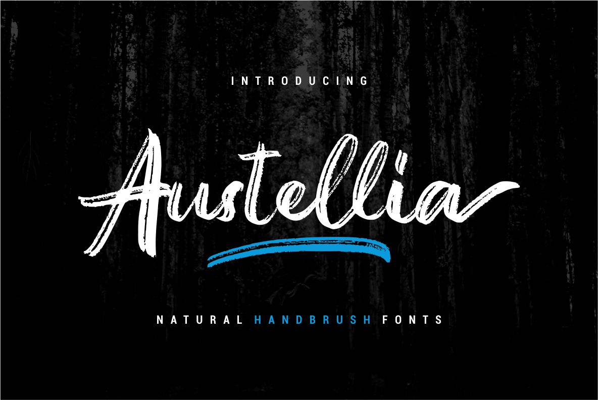 Austellia - Handbrush Font