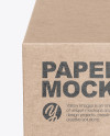 Kraft Paper Box Mockup - Front View