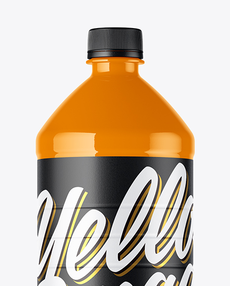 Glossy Plastic Bottle Mockup