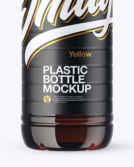 Amber Plastic Bottle Mockup Amber Plastic Bottle Mockup