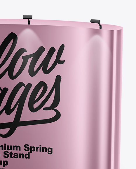 Metallic Spring Pop Up Stand Mockup