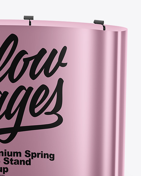 Metallic Spring Pop Up Stand Mockup