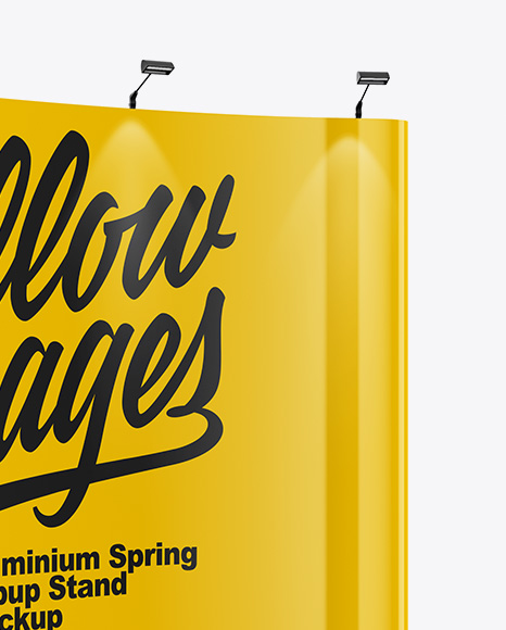 Glossy Spring Pop Up Stand Mockup