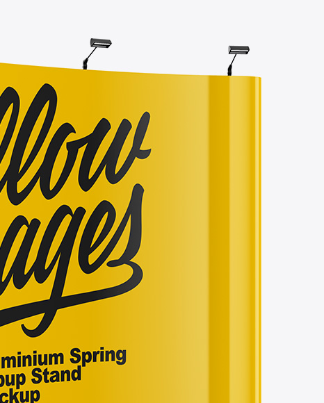 Glossy Spring Pop Up Stand Mockup