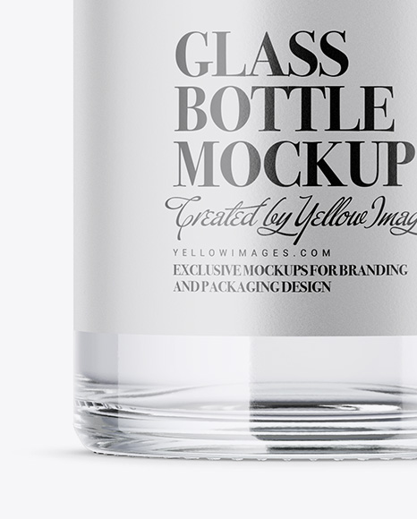 Clear Glass Vodka Bottle Mockup