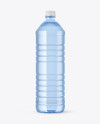 Blue Plastic Water Bottle Mockup