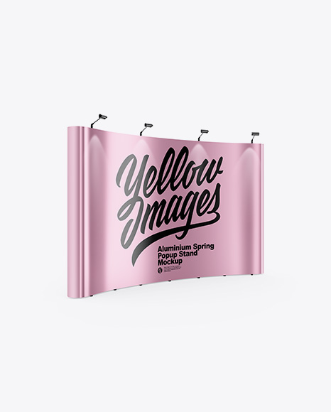 Metallic Spring Pop Up Stand Mockup