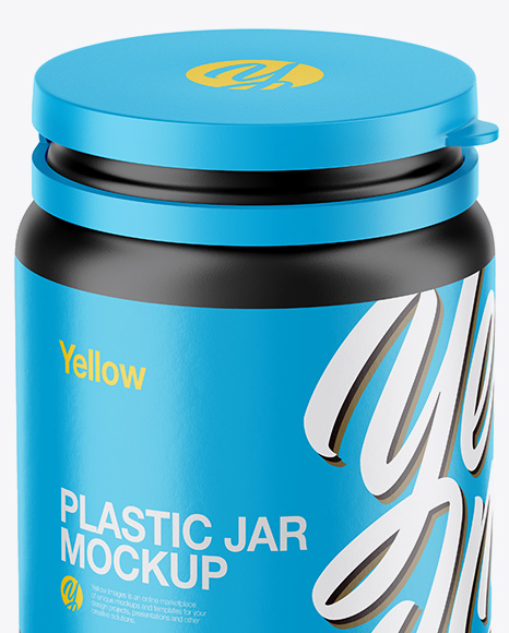 Matte Plastic Pills Jar Mockup - High-Angle Shot