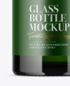 Green Glass Bottle Mockup