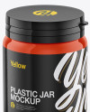 Glossy Plastic Pills Jar Mockup - High-Angle Shot