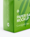 Paper Glossy Bag Mockup - Half Side View