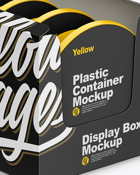 Display Box w/ Food Containers Mockup