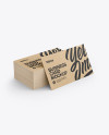 Stack of Kraft Business Cards Mockup